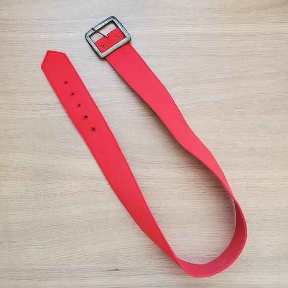 Vintage 70\'s Red Wide Cloth Belt main image 13